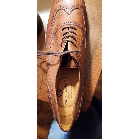 MARC JOSEPH NEW YORK US Size 10.5 St Wingtip Brown Leather Oxford Shoe main image 5